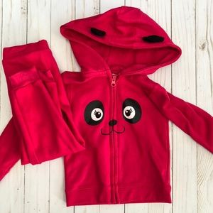 2T matching zippered shirt /jacket and sweatpants.